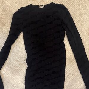Balenciaga Black Long Sleeve Top
